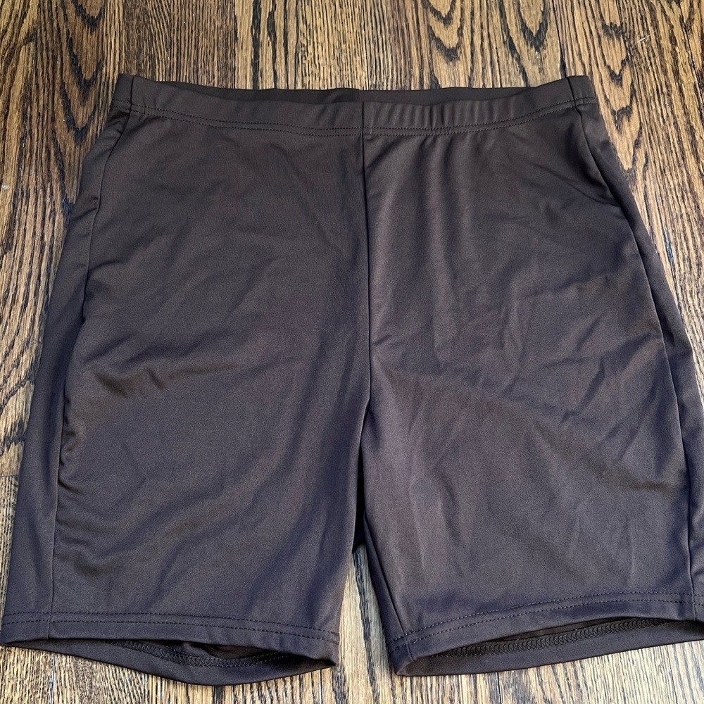 Brown Biker Shorts. Very comfy and barely used! Size 1XL. Very strechy